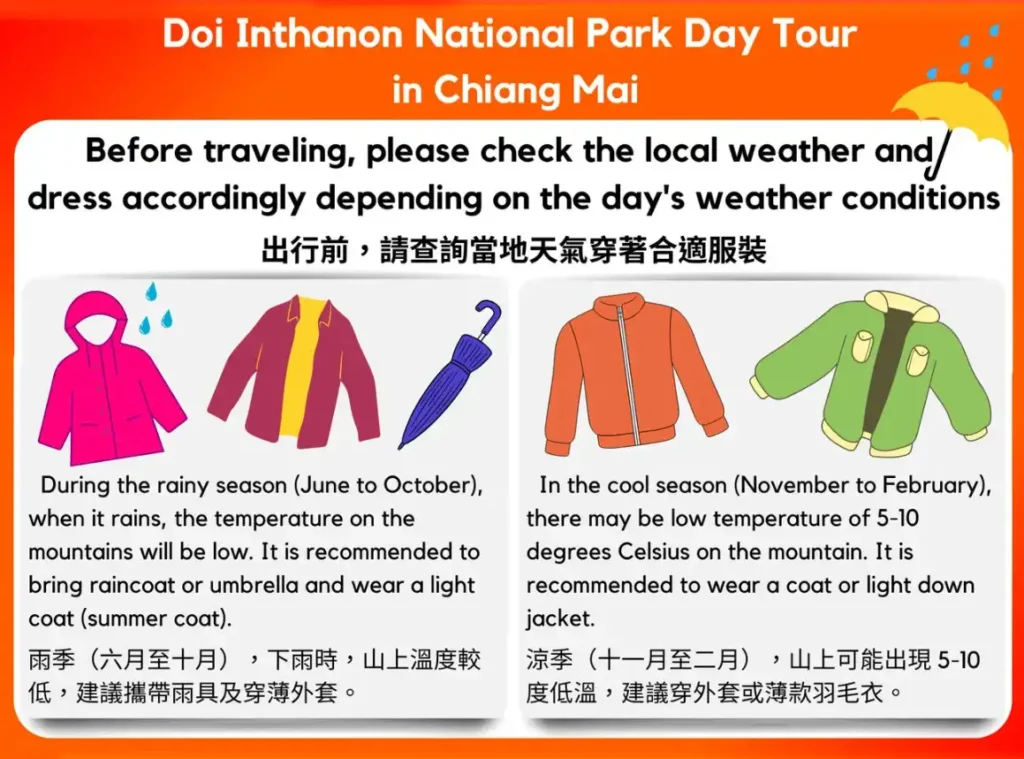 what to waer for doi inthanon national park tour